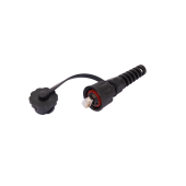 Индустриальный коннектор NIKOMAX RJ45/8P8C, Кат.6a (Класс Ea), 500МГц, покрытие 50мкд, экранированный, IP67, для одножильной витой пары, с защитной кр