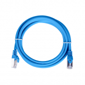 Шнур коммутационный (патч-корд) экранированный F/UTP, Кат.5e, LSZH нг(А)-HFLTx, цвет синий, 5.0 м