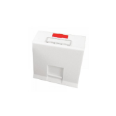 Вставка 45*45 мм для 1 коммутационного модуля типа Keystone, с защитной шторкой, наклонная, цвет белый