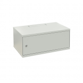 Шкаф настенный 19-дюймовый (19"), серия SJK, 10U, 497х515x300, стальная дверь, без задней панели, цвет серый (RAL 7035)