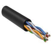 Каб. в. п. U/UTP кат. 5E 4 пары LDPE 1м чер. GENERICA