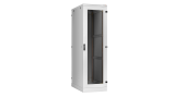 Напольный шкаф 19", 24U, стеклянная дверь, боковые цельнометаллические стенки и задняя дверь Ш600хВ1280хГ800мм, в разобранном виде, серый