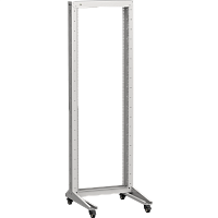ITK LINEA F Стойка 1-рамная на рол. 20U 600х600мм серая