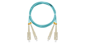 Шнур NIKOMAX волоконно-оптический, соединительный, многомодовый 50/125мкм, стандарта ОМ3, SC/UPC-SC/UPC, двойной, LSZH нг(A)-HFLTx, 2мм, аква, 3м