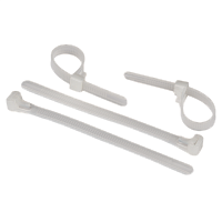 Стяжка NIKOMAX нейлоновая открывающаяся, 370х7,6мм, белая, уп-ка 100шт.