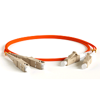 Патч-корд волоконно-оптический (шнур) MM 62.5/125, LC-SC, 2.0 мм, duplex, LSZH, 3 м