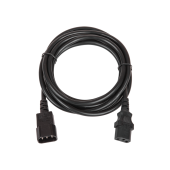 Кабель питания TLK, вход - разъём C14 (IEC 60320) , выход - разъём C13 (IEC 60320),  3x0.75мм2, 3 м, 250В 6A, черный