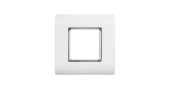 Лицевая панель NIKOMAX, французский формат Mosaic, под 1 вставку 45х45мм, с подрамником, белая