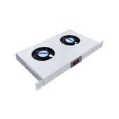 Вентиляторный модуль , 2 вентилятора с цифровым термореле  ВМ-2-19"-Т-2 ССД