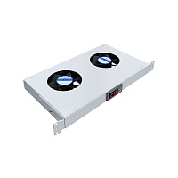 Вентиляторный модуль , 2 вентилятора с цифровым термореле  ВМ-2-19"-Т-2 ССД