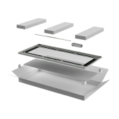 ITK LINEA N Дверь стеклянная 600мм шкафа 42U сер.