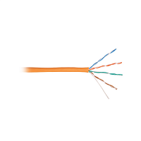 Кабель Премиум U/UTP, 4 пары, Кат.5e (Класс D), 350 МГц, AWG 24, внутренний, LSZH нг(A)-HF, оранжевый, коробка 305 м