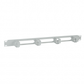 ITK Кабельный органайзер 19" 1U 4 кольца, серый