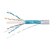 Кабель витая пара экранированная FTP (F/UTP), категория 6, 4 пары (23 AWG), одножильный, PVC нг(А)-LS, (20 м)