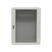 Шкаф настенный 19" TERACOM PRO 12U 600х450 мм дверь стеклянная с замком-ручкой серый