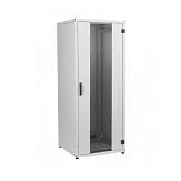 Шкаф напольный 19", 24U, 1163х800х1000мм (ВхШхГ), дверь стеклянная с боковыми вставками, сзади укороченная дверь + фальшп. 3U с щеточным вводом, 2 пар