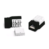 Вставка Keystone Jack RJ-45(8P8C), категория 5e, тип 180 градусов, черная