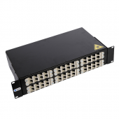 Оптический бокс (кросс) 19", 2U, до 48 портов, цвет черный