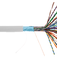 Кабель NETLAN F/UTP 25 пар, Кат.5 (Класс D), 100МГц, одножильный, BC (чистая медь), внутренний, PVC нг(B), серый, 305м