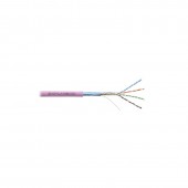 Кабель Премиум F/UTP, 4 пары, Кат.5e (Класс D), 200 МГц, AWG 24, внутренний, нг(A)-LSLTx, цвет розовый, коробка 305 м