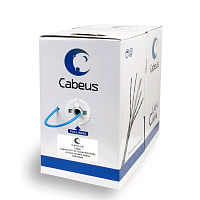 Кабель витая пара UTP (U/UTP), категория 5e, 4 пары (24 AWG), одножильный, синий (305 м), системная гарантия 25 лет.