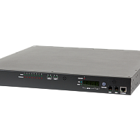 Блок  контролируемых электрических розеток TLK, 19", AT - ATS, Автоматическое переключение питания между вводными линиями, включение и отключение кажд