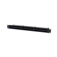 Панель коммутационная, UTP, Кат.6/5e, 48 портов, 19", 1U, с организатором