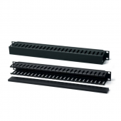 Кабельный организатор пластиковый с крышкой, 19", 1U