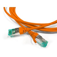 Патч-корд S/FTP, экранированный, категория 6a (100% Fluke Component Tested), 30AWG, LSZH, 2 м, оранжевый