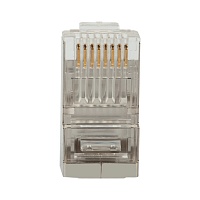 Коннектор (вилка) FTP кат.6 8P8C универсальная, 15U", 3 зубца, упак 100 шт