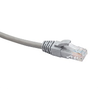 Коммутационный шнур U/UTP категория 5e PVC нг(А)-LS 5,0 м, серый