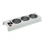 ITK Вентиляторная панель с выключателем 2 модуля серая