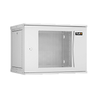 Настенный разборный шкаф TLK 19", 9U, перфорированная дверь, Ш600хВ436хГ450мм, 1 пара монтажных направляющих, серый