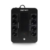 ИБП линейно-интерактивный, мощность 600/360 ВА/Вт, напольный/настенный, LED индикация, Shuko CEE7/4 - 8 шт. (4 шт. с резервным питанием, 4 шт. - сетев