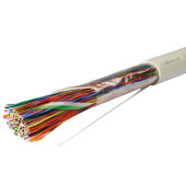 Кабель витая пара UTP (U/UTP), категория 3, 100 пар (24 AWG), одножильный (solid), PVC