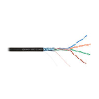 Кабель NIKOMAX F/UTP 4 пары, Кат.5e (Класс D), тест по ISO/IEC, 100МГц, одножильный, BC (чистая медь), 24AWG (0,50мм), полиэтилен, внешний, черный, 30
