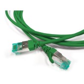Патч-корд S/FTP, экранированный, категория 6a (100% Fluke Component Tested), 30AWG, LSZH, 1 м, зеленый