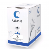 Кабель витая пара UTP (U/UTP), категория 5e, 2 пары (24 AWG) , одножильный, серый (305 м)