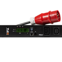 Блок  контролируемых электрических розеток TLK, Серия MN (Monitored), вертикальный, 21 розетка C13, 3 розетки C19 , макс. нагрузка 16 А, шнур питания 