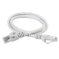 ITK Коммутационный шнур (патч-корд), кат.5Е UTP, LSZH, 0,5м, серый