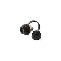 Индустриальный модуль-вставка NIKOMAX, Кат.6a (Класс Ea), 500МГц, RJ45/8P8C, 110/KRONE, T568A/B, экранированный, IP67, с защитной крышкой, черный 