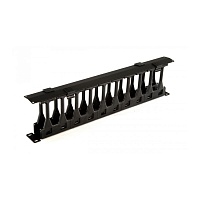 Кабельный организатор с крышкой, глубина 106 мм, 19", 1U