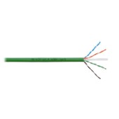 Кабель Премиум U/UTP, 4 пары, Кат.6A (Класс EA), 600 МГц, AWG 23, внутренний нг(А)-LSLTx, цвет зеленый, катушка 500 м