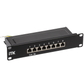 ITK 1U патч-панель кат.6A STP 8 портов 10" Dual IDC