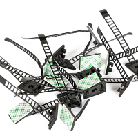 Основание NIKOMAX самоклеящееся с регулируемой застежкой для пучка до 21мм, размер 25х18мм, черное, уп-ка 100шт.