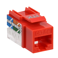 ITK Модуль Keystone Jack кат.5E UTP 110 IDC 90град красный