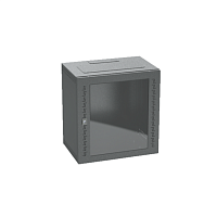Шкаф телекоммуникационный навесной, 12 U (600х600х400) дверь стекло,RAL9005