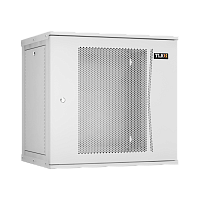Настенный разборный шкаф TLK 19", 12U, перфорированная дверь, Ш600хВ569хГ450мм, 1 пара монтажных направляющих, серый