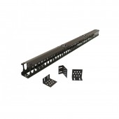 Вертикальный кабельный организатор 37U для шкафов TTR, TTB, стоек ORK2A, ORL1, ширина 89мм, высота пальцев 106мм с крышками и кронштейнами, черный