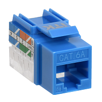 ITK Модуль Keystone Jack кат.6A UTP 110 IDC 90град синий